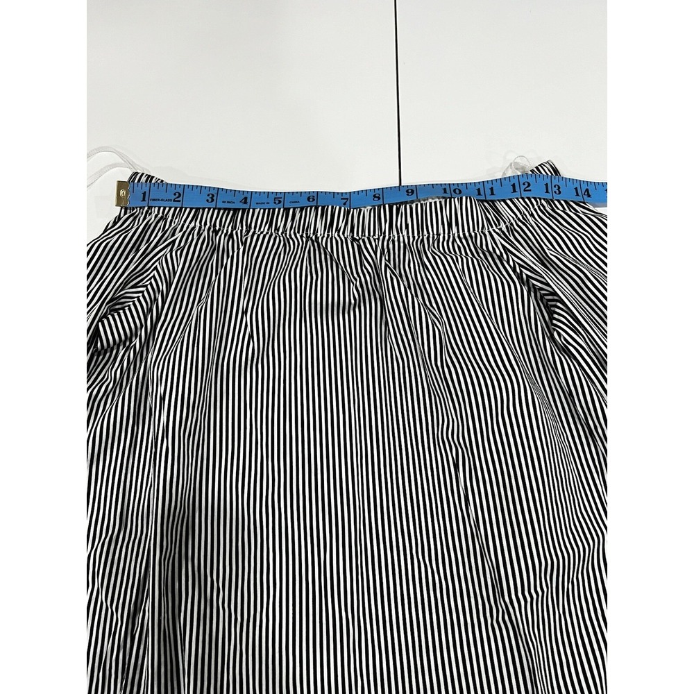 Lafayette 148  Black/White Striped Top w Elastic Off The Shoulder  P (0/2) - Picture 11 of 14